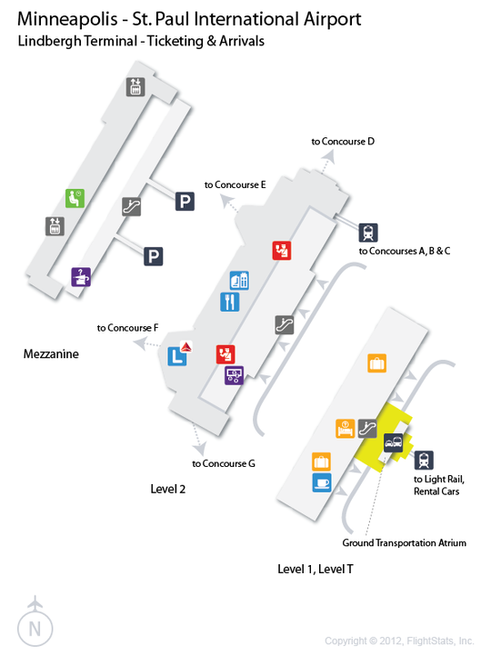 Msp Airport Map Delta Tourist Map Of English