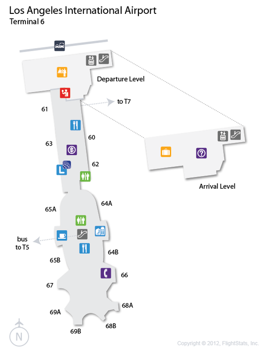 (LAX) Los Angeles International Airport Terminal Map